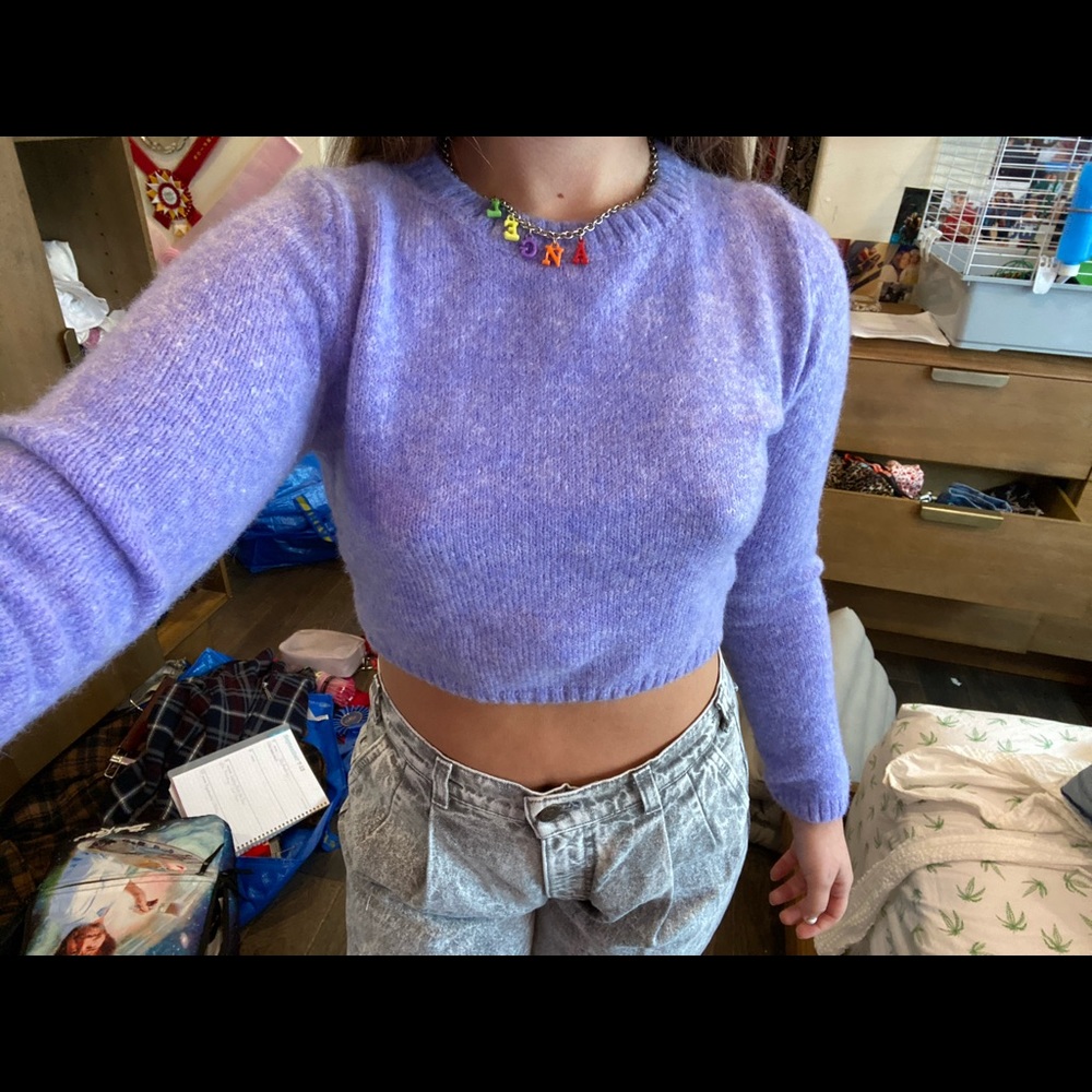 Adika long sleeve sweater crop top
